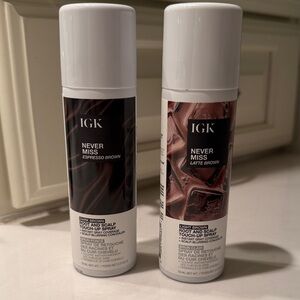IGK Never Miss Root and Scalp Touch-Up Spray - Espresso Brown and Latte Brown
